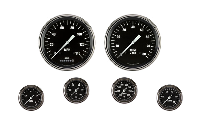 Classic Instruments Hot Rod Six Gauge Set 151 - HR151SLF