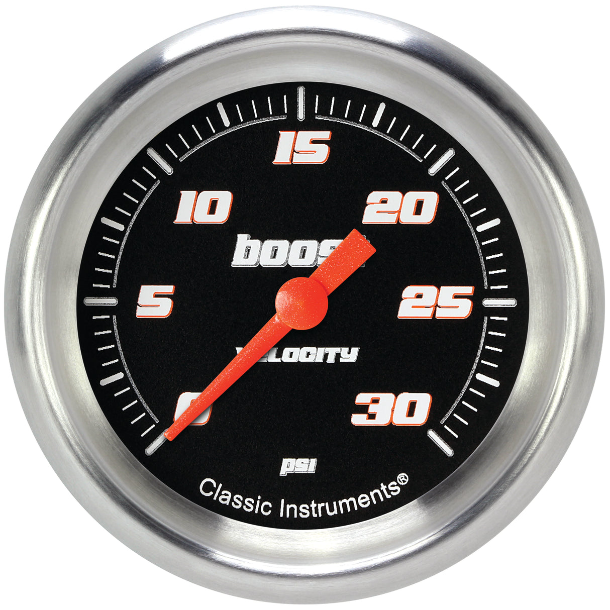Classic Instruments Velocity Black 2-5/8" Boost Gauge (30 PSI) - VS342BAPF