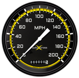 Classic Instruments AutoCross Yellow 4-5/8" Speedometer Gauge - AX56YBLF