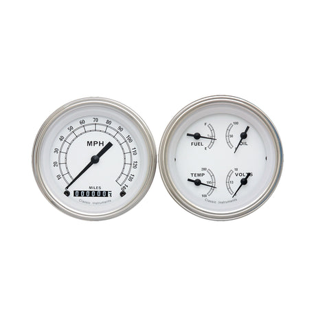 Classic Instruments CLASSIC WHITE 3IN SPEEDO/QUAD-GM - CW02SLC