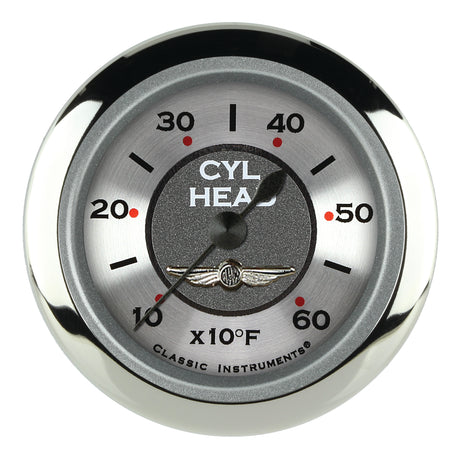 Classic Instruments All American 2 1/8" Cylinder Head Temp. Gauge - AW197SRC