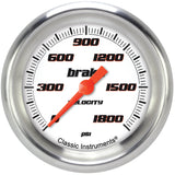Classic Instruments Velocity White 2-5/8" Brake Pressure Gauge - VS367WAPF