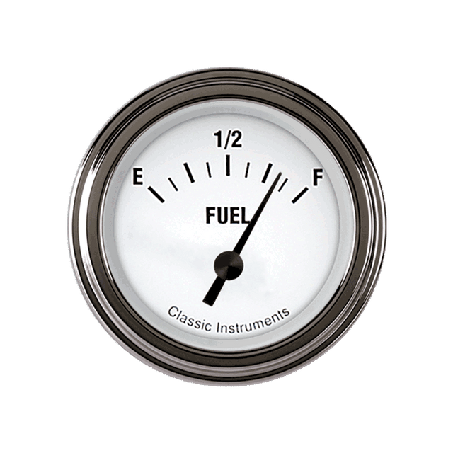 Classic Instruments White Hot 2 1/8" Fuel - WH09SLF