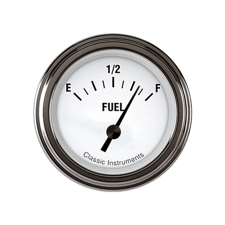 Classic Instruments White Hot 2 1/8" Fuel - WH12SLF