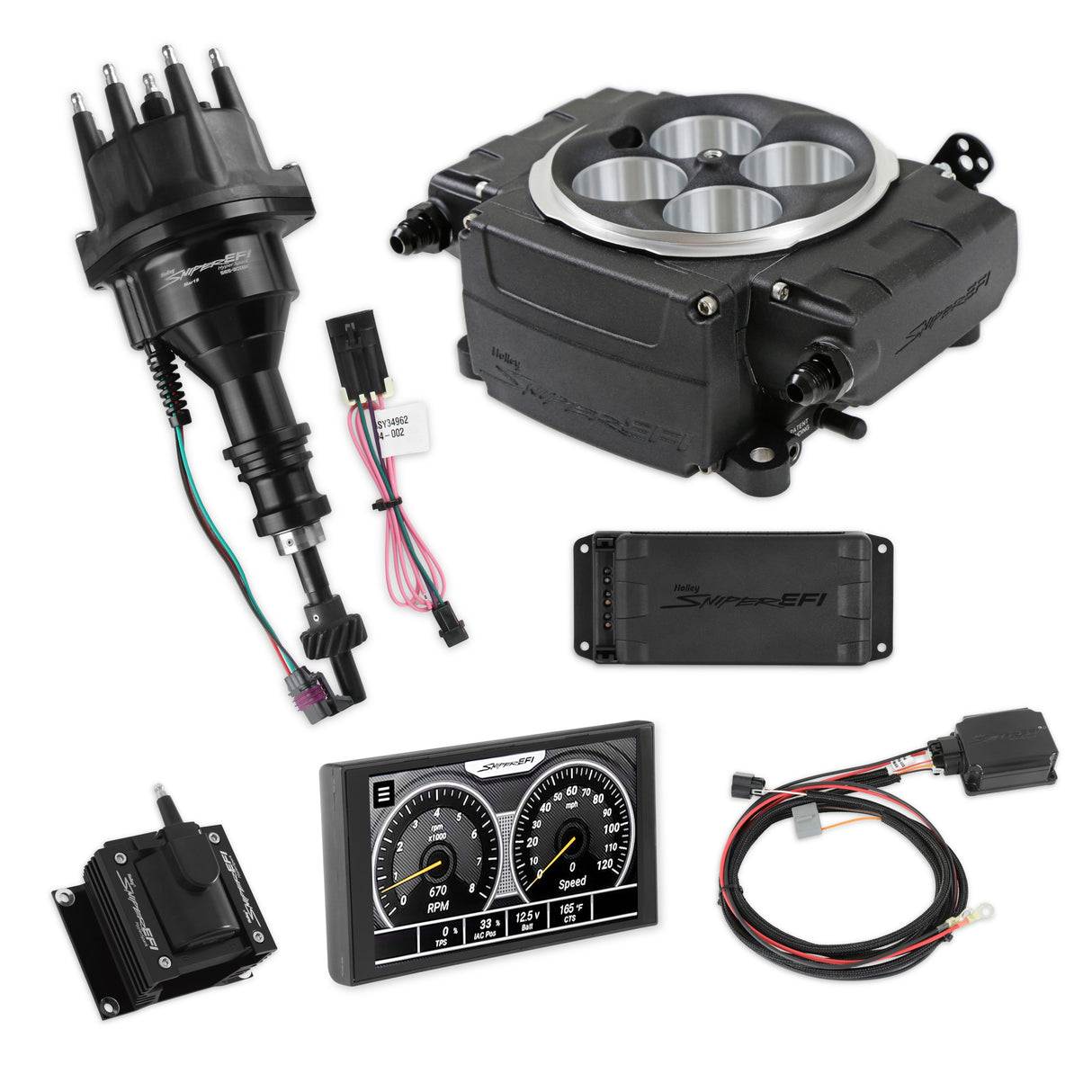 Holley 550-511-5PX-SBF Sniper 2 EFI Bundle with HyperSpark Ignition System