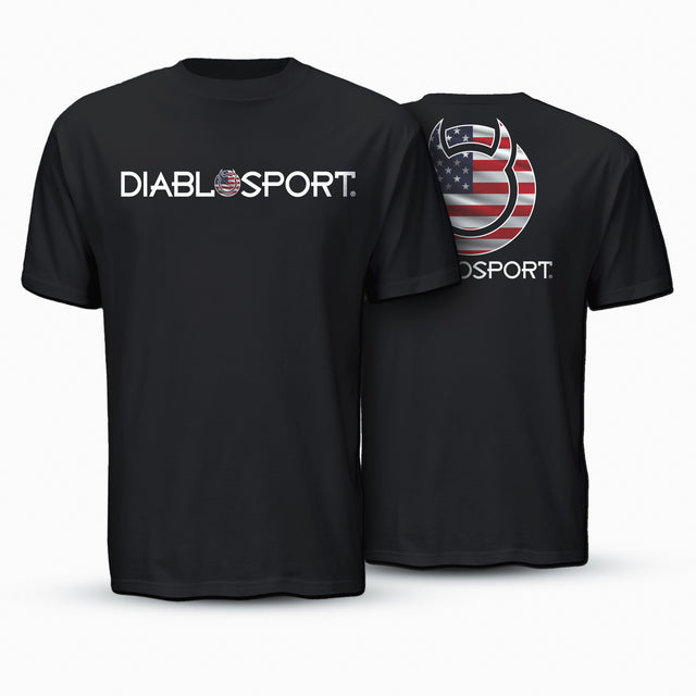 DiabloSport LTS DiabloSport USA Flag Shirt Black S - G1061