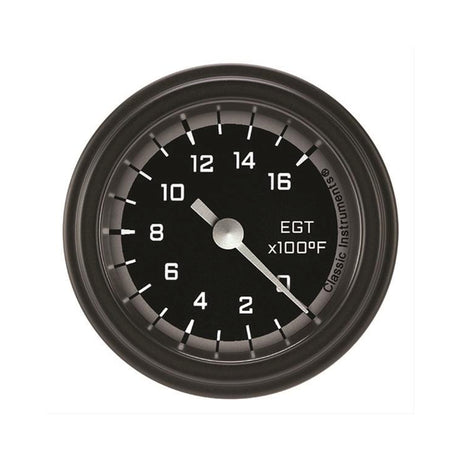 Classic Instruments Autocross Gray 2 1/8" Exhaust Gas Temp. Gauge - AX198GBLF