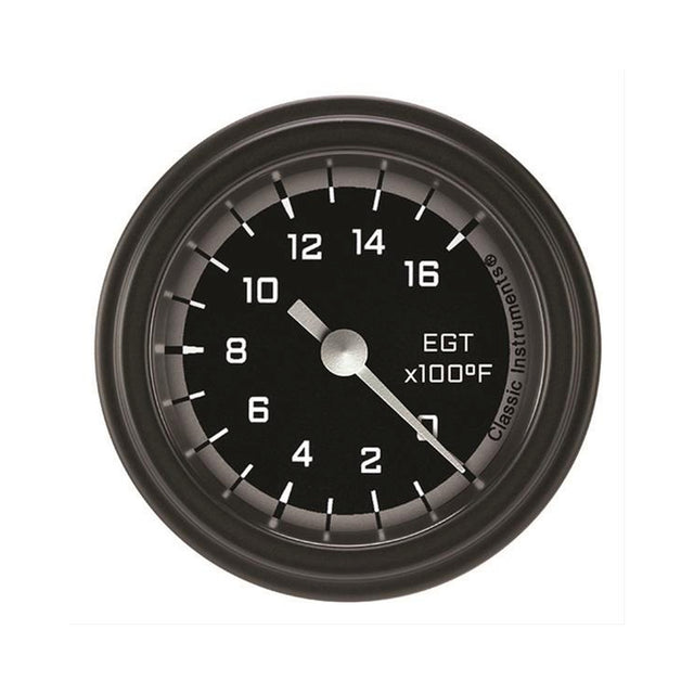 Classic Instruments Autocross Gray 2 1/8" Exhaust Gas Temp. Gauge - AX198GBLF