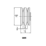 Mr Gasket Alternator Pulley - Chrome - Double Groove - 6809