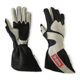 Racequip SFI 3.3/5 Black / Gray Outseam Long Gauntlet Nomex Race Gloves - Large - 359605RQP