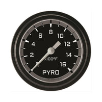 Classic Instruments Autocross Gray 2-5/8" Exhaust Gas Tempature Gauge - AX398GBLF
