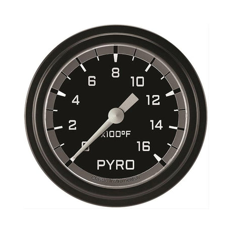 Classic Instruments Autocross Gray 2 5/8" Exhaust Gas Temp. Gauge - AX398GBLF