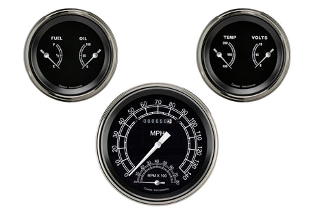 Classic Instruments TRADITIONAL 5INSPEEDTACH, 2 - 3IN DUALS-GM - TR61SLC