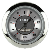 Classic Instruments All American 2 1/8" Fuel Pressure Gauge, 15 psi - AW145SRC