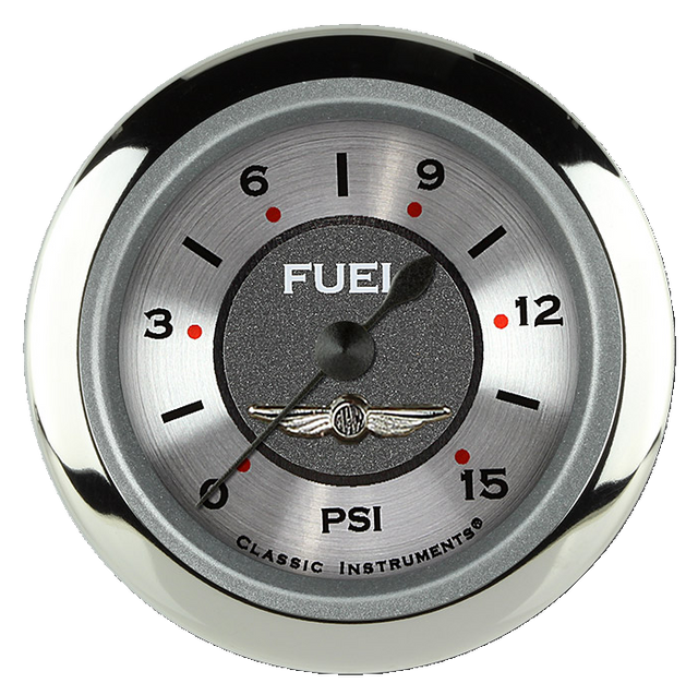 Classic Instruments All American 2 1/8" Fuel Pressure Gauge, 15 psi - AW145SRC