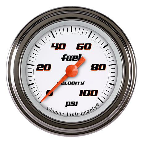 Classic Instruments VELOCITY WHT 2IN FUEL PRES 100psi ELEC - VS146WSLC