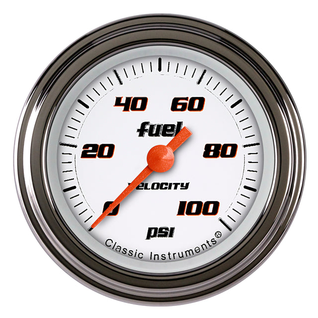 Classic Instruments VELOCITY WHT 2IN FUEL PRES 100psi ELEC - VS146WSLC