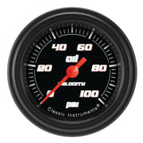 Classic Instruments Velocity Black 2-1/8" Oil Pressure Gauge - VS181BBLF