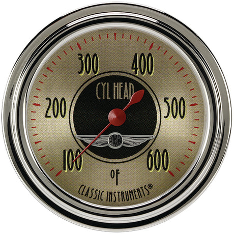 Classic Instruments All American Nickel 2 5/8" Cylinder Head Temp. Gauge - AN397SLC