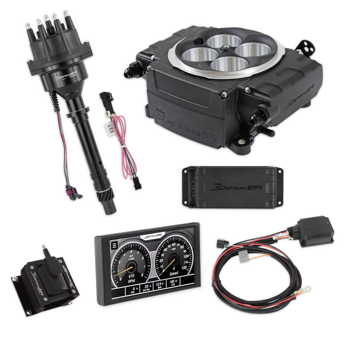 Holley 550-511-5PX-SBC Sniper 2 EFI Bundle with HyperSpark Ignition System