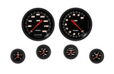 Classic Instruments Velocity Black Six Gauge Set 151 - VS151BBLF