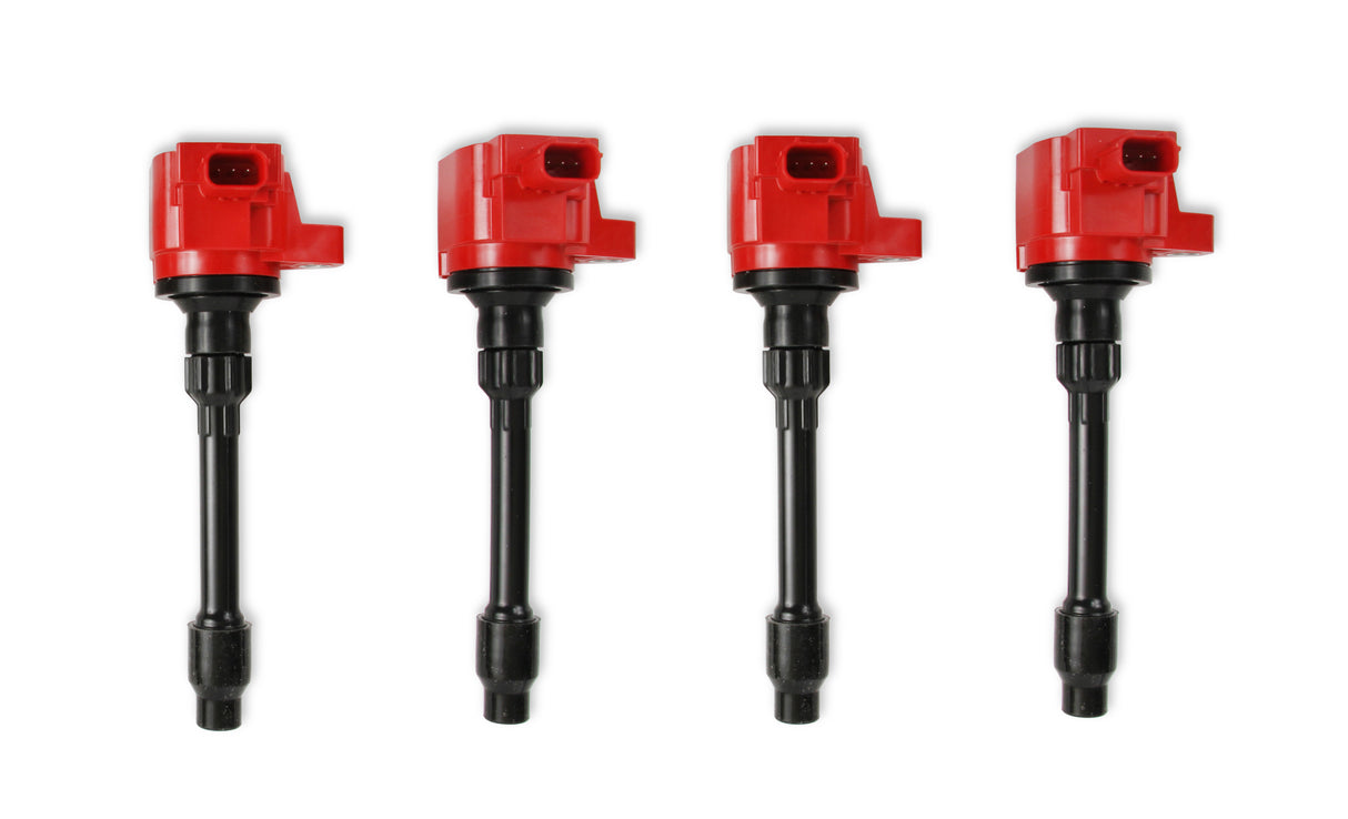 MSD Ignition Coil - Blaster Series - Honda 1.5L/2.0L/2.0L Turbo 4-cyl-Red-4-Pack - 82494