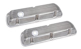 Mr Gasket Cast Aluminum Valve Covers Pair - Polished - 6861G
