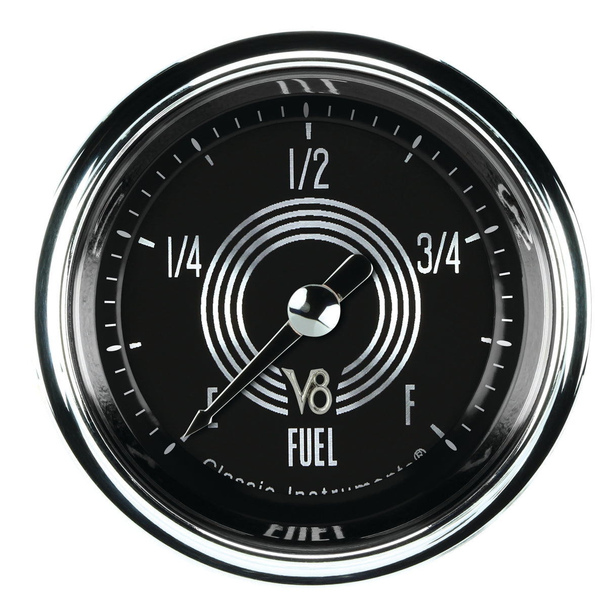 Classic Instruments V8 Speedster 2-1/8" Fuel Level Gauge - V8SR109SHC