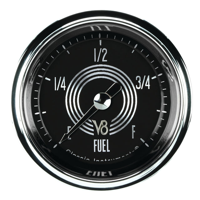 Classic Instruments V8 Speedster 2-1/8" Fuel Level Gauge - V8SR109SHC