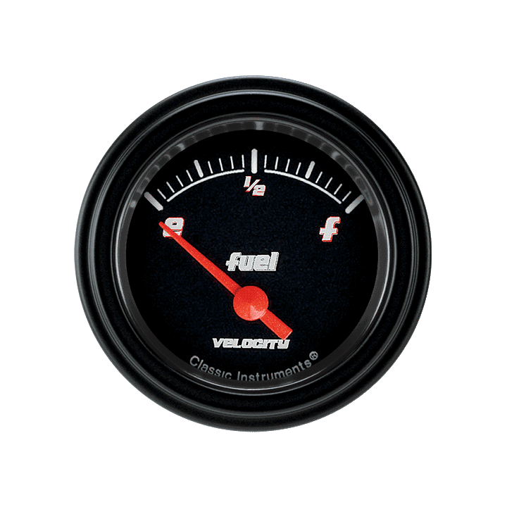 Classic Instruments Velocity Black 2 1/8" Fuel - VS11BBLF