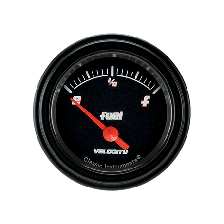 Classic Instruments Velocity Black 2 1/8" Fuel - VS11BBLF