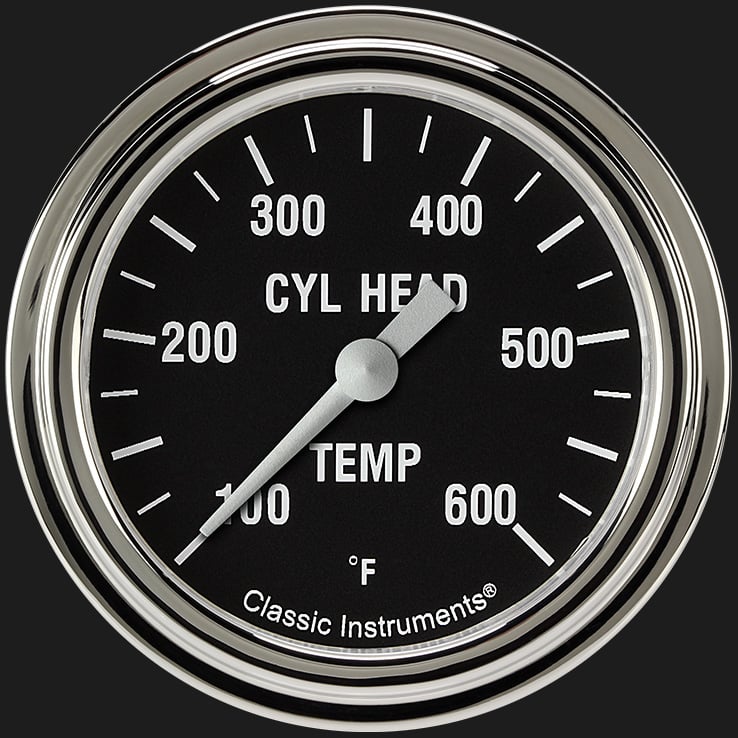 Classic Instruments Hot Rod 2 5/8" Cylinder Head Temp. Gauge - HR397SLF