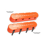 Holley 241-178 2-Piece "Chevrolet" Script Valve Cover - Gen III/IV LS - Factory Orange Machined