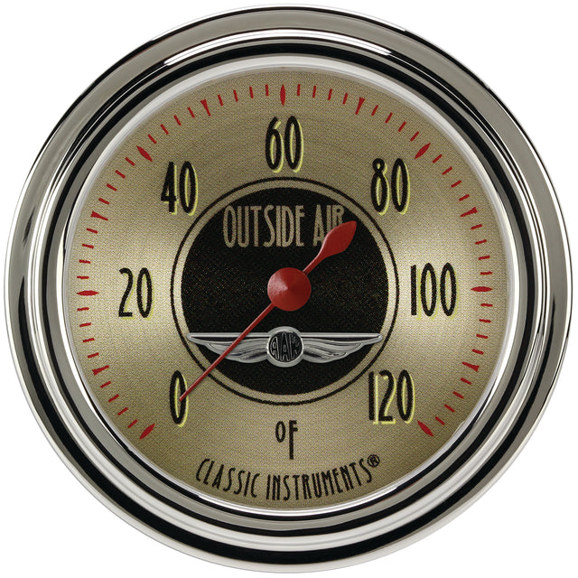 Classic Instruments All American Nickel 2 5/8" Outside Air Temp Gauge - AN399SLC
