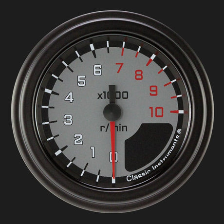 Classic Instruments AutoCross Gray 2 1/8" Tachometer - AX183GBLF