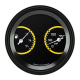 Classic Instruments AutoCross Yellow 3 3/8" Fuel & Oil Dual - AX72YBLF