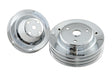 Mr Gasket Chrome Pulley Set - Double Groove Upper, Triple Groove Lower - 4963