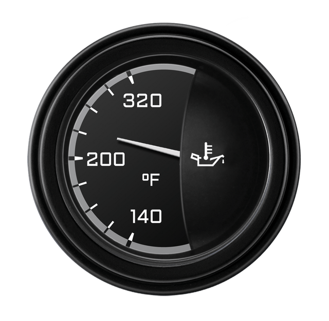 Classic Instruments AutoCross Gray 2 1/8" Oil Temp - AX28GBLF