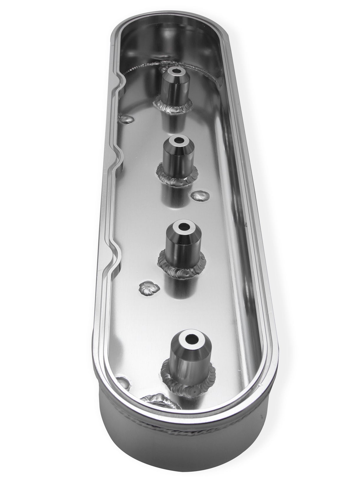 Holley 890014 Sniper Valve Cover - Fabricated Aluminum - GM LS Engines - Natural Anodized