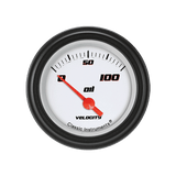Classic Instruments Velocity White 2 1/8" Oil Pressure - VS81WBLF