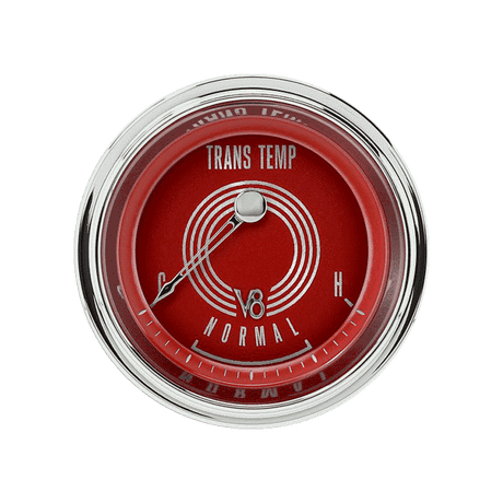 Classic Instruments V8 Red Steelie 2 1/8" Transmission Temp - V8RS27SHC