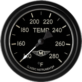 Classic Instruments Moal Bomber 2 5/8" Full Sweep Water Temperature Gauge - MA326BLF-04