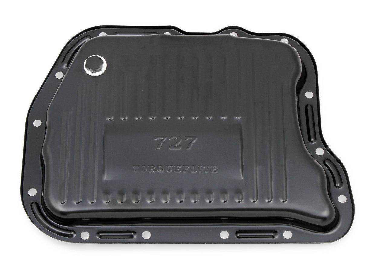 Mr Gasket Transmission Oil Pan - Black Steel - 9745BMRG