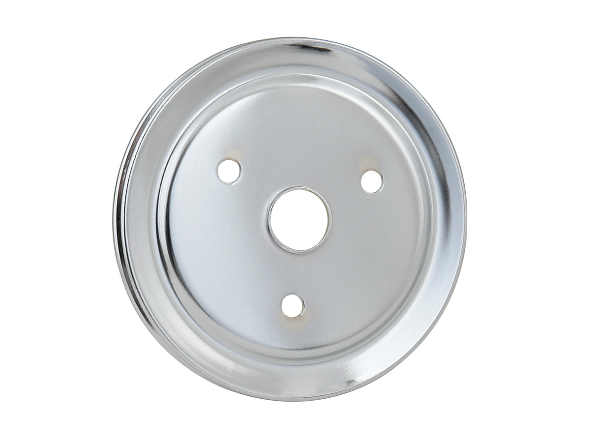 Mr Gasket Crankshaft Pulley - Chrome - Single Groove - 4972