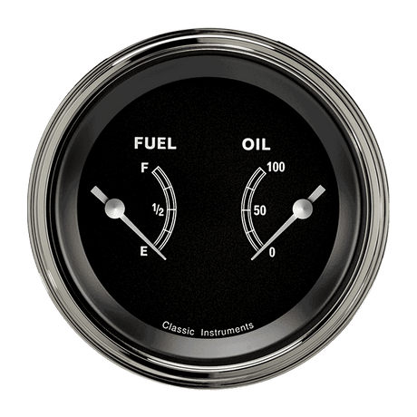 Classic Instruments TRADITIONAL 3IN DUAL - FUEL & OIL - TR72SLC
