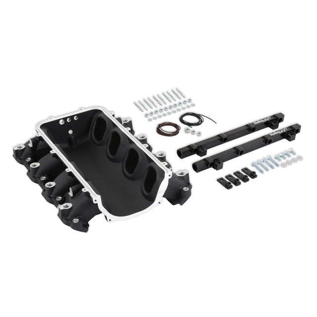 Holley 300-713BK Ultra Lo-Ram Manifold Base and Port Injection Fuel Rails - GM Gen V LT