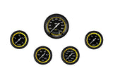 Classic Instruments AutoCross Yellow Five Gauge Set 200 - AX200YBLF