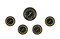 Classic Instruments AutoCross Yellow Five Gauge Set - AX200YBLF