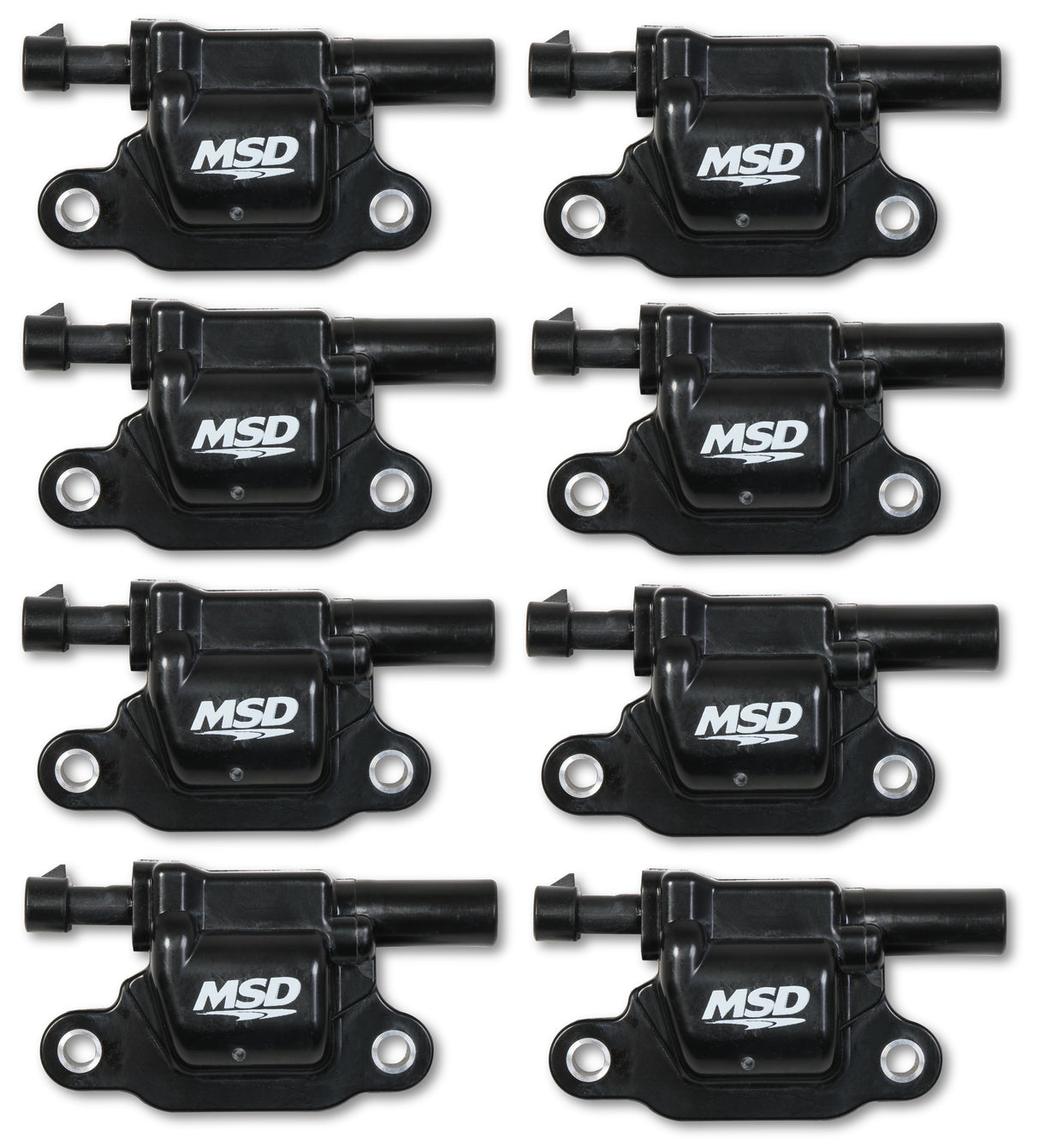 MSD Ignition Coil - Blaster Series - Gen V GDI Engine - Black - 8-Pack - Square - 826683