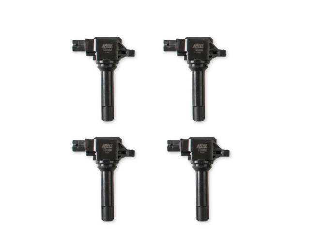 ACCEL Ignition Coils- Fits Subaru, Scion and Toyota 2.0L Boxer 2015-2019, Black 4-Pack - 140089K-4